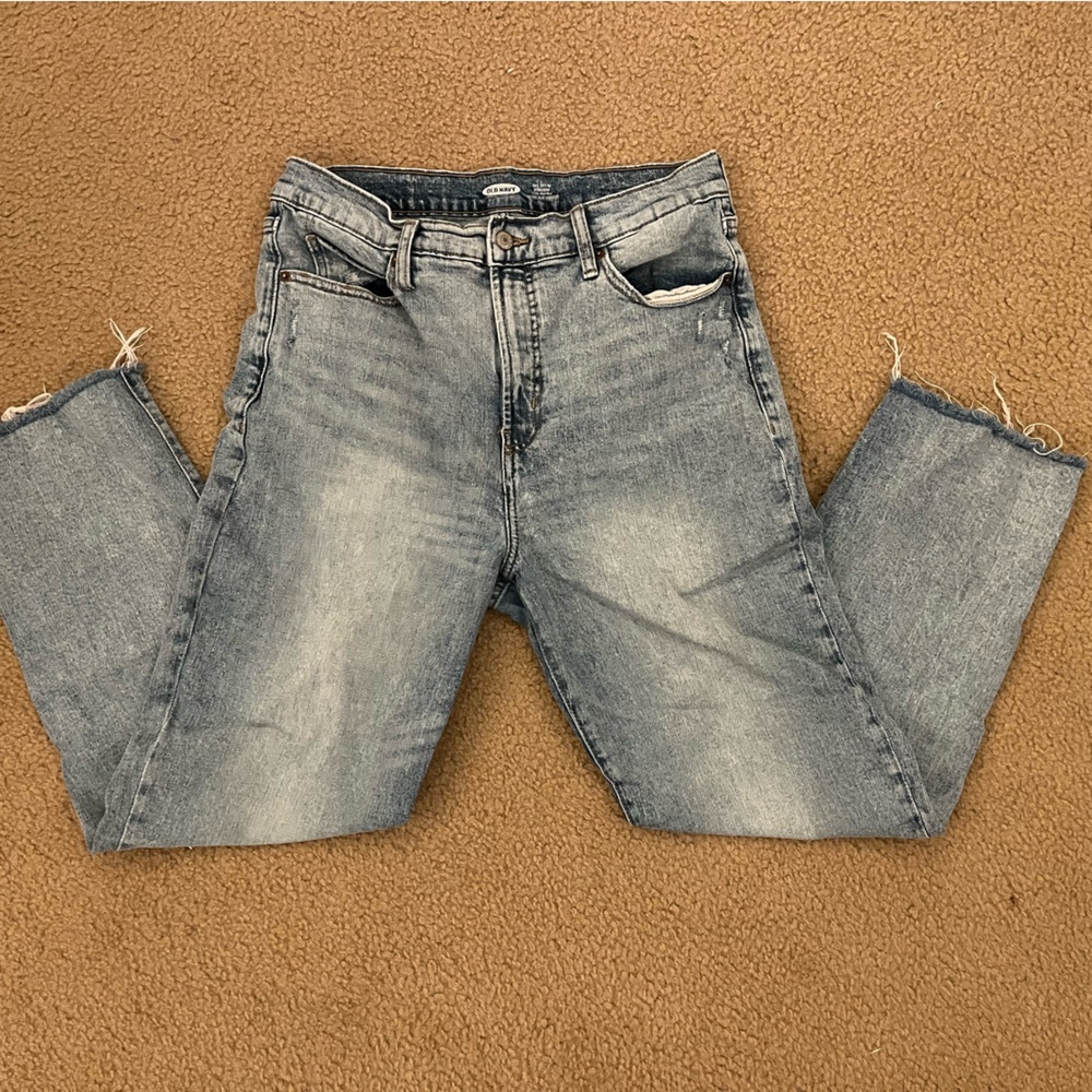 Old Navy Blue High Waisted Wide Legged Jeans